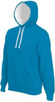 MEN'S CONTRAST Kapucnis felső SWEATSHIRT Tropical Blue/White